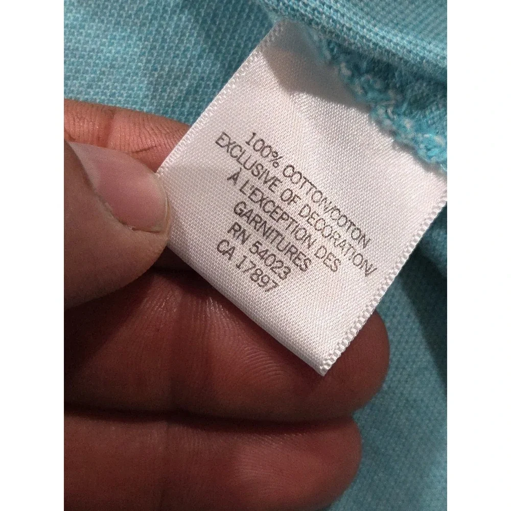 Banana Republic Men's Short Sleeve Polo Shirt Light Blue Turquoise Color  SzXXL